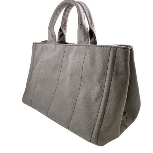 SOLD — Prada Canapa Tote Bag B2642B Canvas 2Way Shoulder Bag • Japan • EUC - Picture 12 of 16